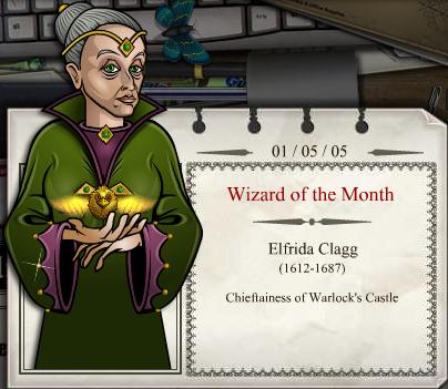 2005 - 05
Elfrida Clagg
(1612 - 1687)
Grande Chefa do Castelo de Warlock.
2005 - 05
Elfrida Clagg
(1612 - 1687)
Grande Chefa do Castelo de Warlock.