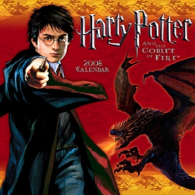 CalendÃ¡rio Harry Potter e o CÃ¡lice de Fogo
Foto do calendÃ¡rio promocional de Harry Potter e o CÃ¡lice de Fogo.

