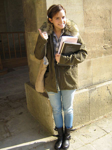 Emma na universidade de Orxford.
