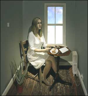 Quadro na National Portrait Gallery / Londres
J.K. Rowling ganhou no dia 6 de setembro de 2005 um quadro na National Portrait Gallery em Londres onde ficam expostos quadros de BritÃ¢nicos famosos. Esta pintura de Rowling que ilustra a escritora numa sala e trÃªs ovos sobre a mesa representando seus trÃªs filhos foi feita por Stuart Pearson Wright.
