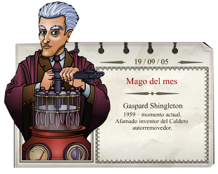 2005 - 09
Gaspard Shingleton 
(1959 - presente) 
Celebrado inventor do caldeirÃ£o auto-misturante. 
